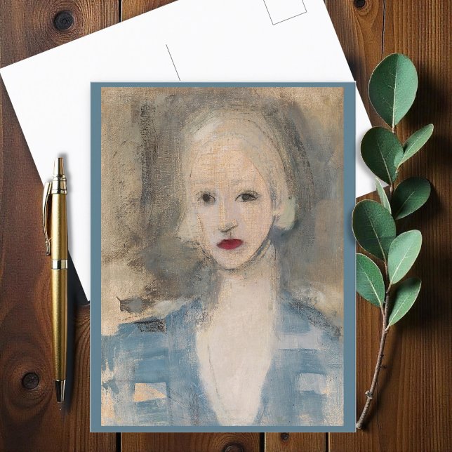 Blond Frau, Helene Schjerfbeck Postkarte (Von Creator hochgeladen)