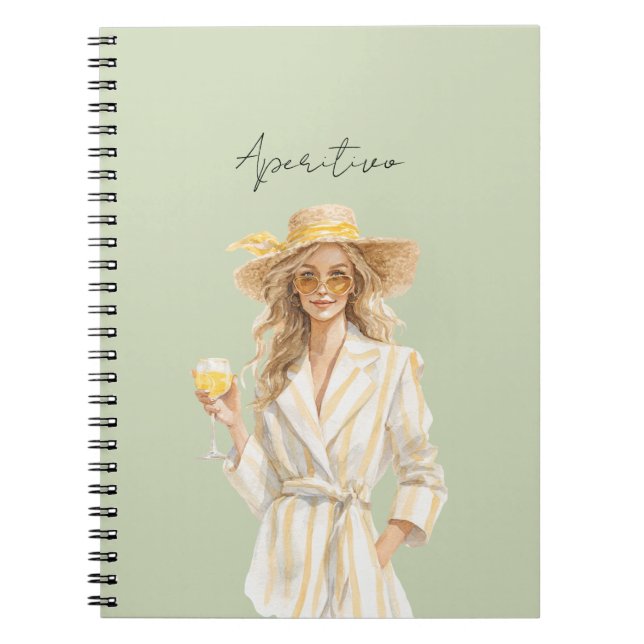 Blond Gelbes Kleid Aperitivo Notizblock (Vorderseite)