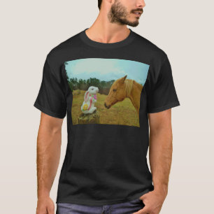 Blond Gelbes Pferd & Ostersonnen T-Shirt