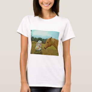 Blond Gelbes Pferd & Ostersonnen T-Shirt