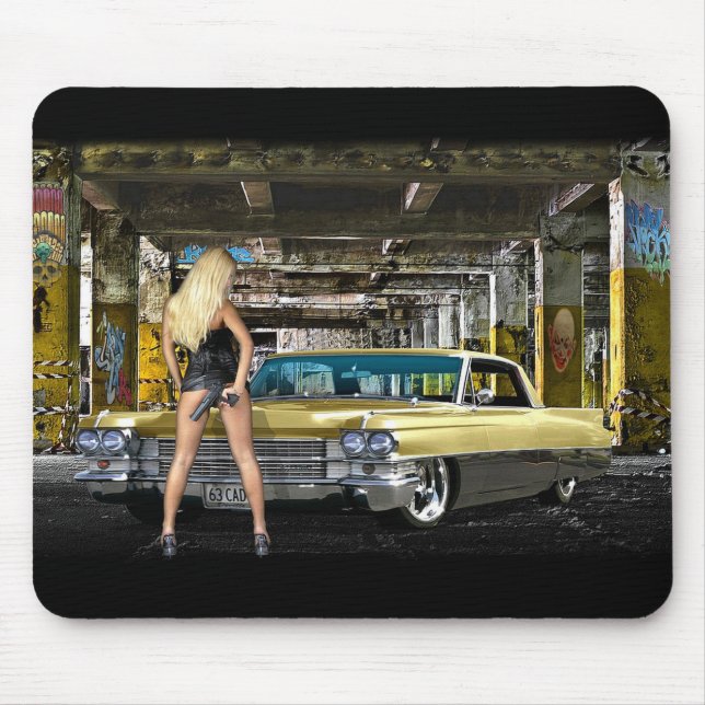 blond, Gewehr, Cadillac Mousepad (Vorne)