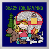 Blond Girl Crazy für Camping