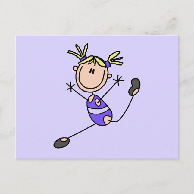 Blond Girl Gymnast Tshirts und Geschenke Postkarte (Vorderseite)