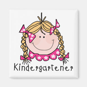 Blond Girl Kindergartner Tshirts und Geschenke Magnet