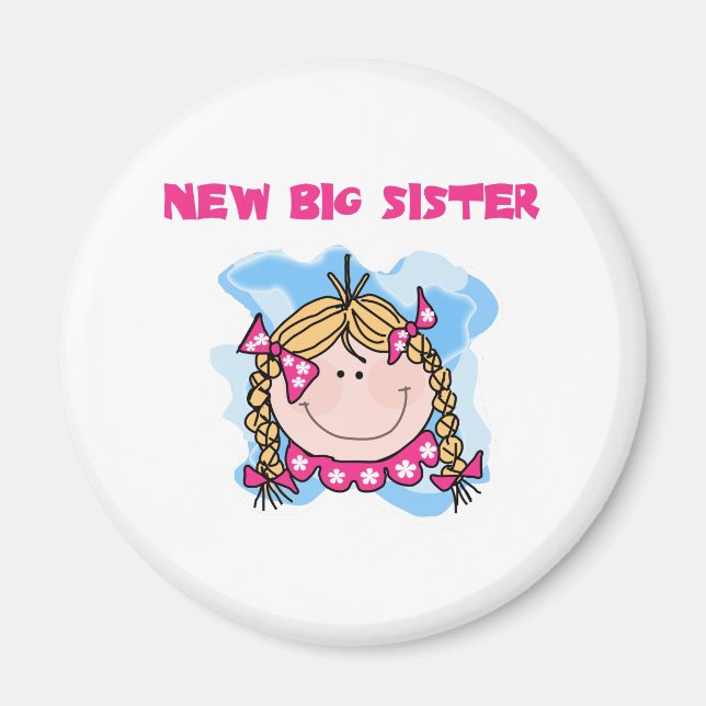 Blond Girl New Big Sister Magnet (Vorne)