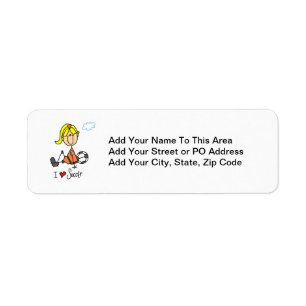 Blond Girl Strichmännchen I Liebe Fußball Geschenk