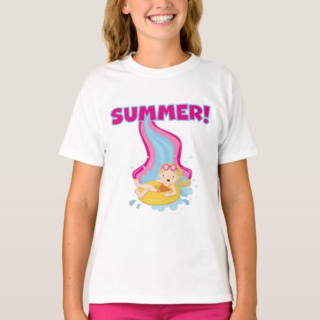Blond Girl Summer T-Shirt (Vorderseite)