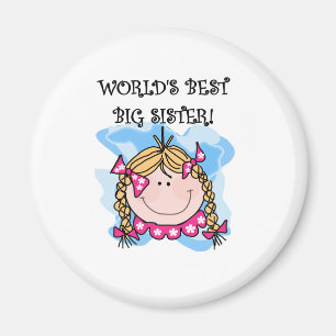 Blond Girl World's Best Big Sister Magnet