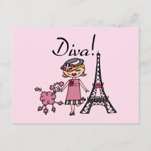 Blond Hair Diva Postkarte