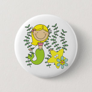 Blond Mermaid Button