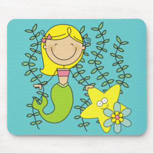Blond Mermaid Mousepad