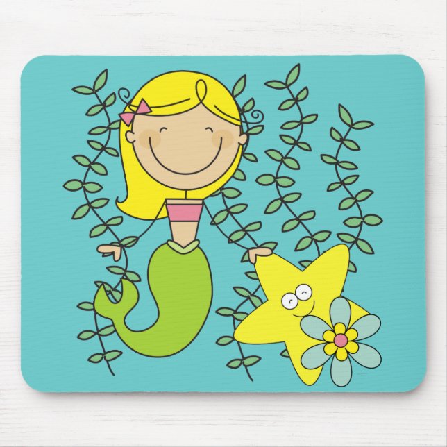 Blond Mermaid Mousepad (Vorne)
