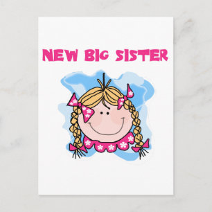 Blond New Big Sister Tshirts und Geschenke Postkarte