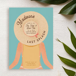 Blond Palm Springs Bachelorette Weekend Pool Party Einladung