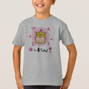 Blond Princess 4. Geburtstagstorte und Geschenke T-Shirt