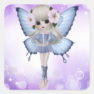 Blond Princess Square Sticker