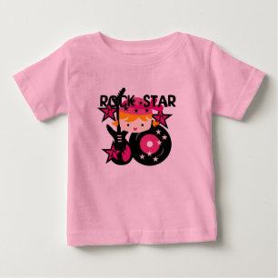 Blond Rock Star Girl Baby T-shirt