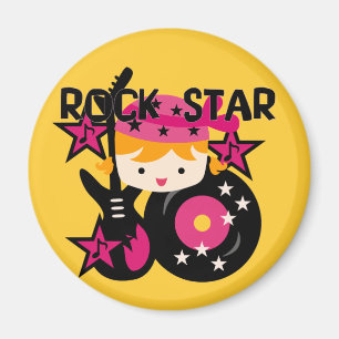 Blond Rock Star Girl Magnet