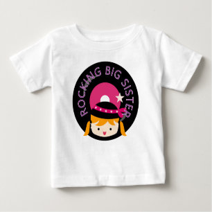 Blond Rocking Big Sister Baby T-shirt