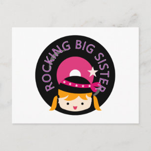 Blond Rocking Big Sister Postkarte