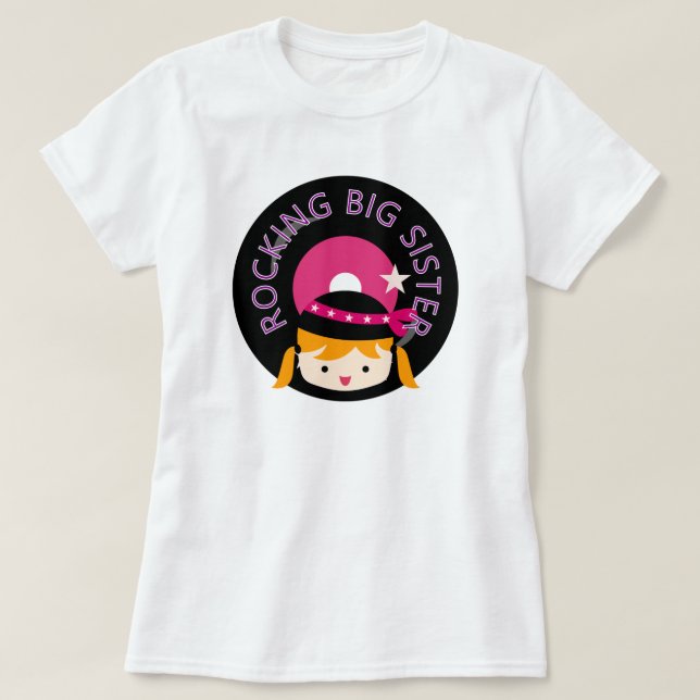 Blond Rocking Big Sister T-Shirt (Design vorne)