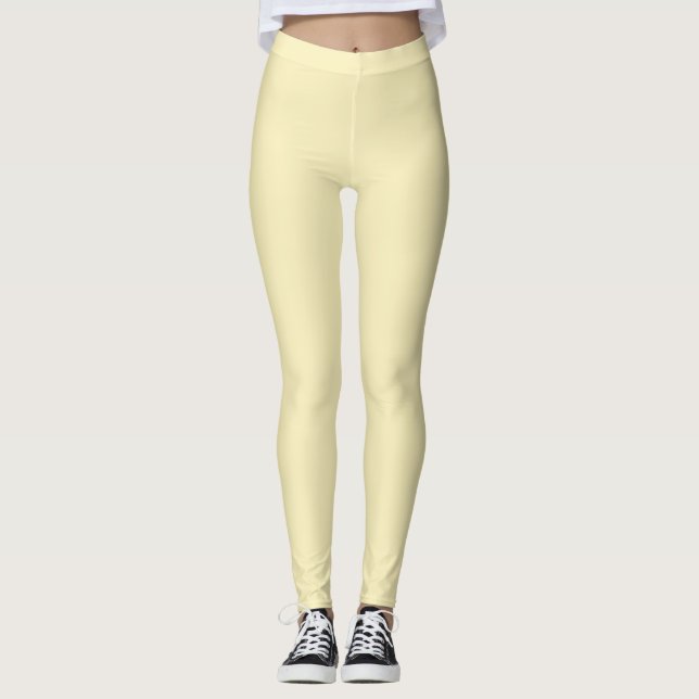 Blond Solid Color Leggings (Vorderseite)