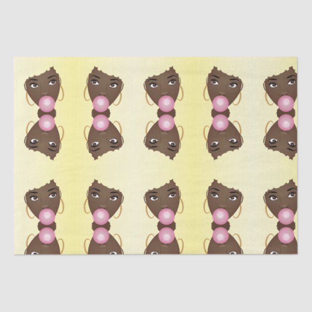 Blonde Afro, Poppingrosa Bubblegum Seidenpapier (Vorderseite)