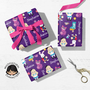 Blonde Alice's Adventures in Wunderland Geschenkpapier Set