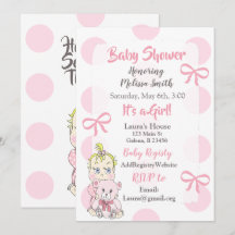 Blonde Baby Girl mit Teddy Bear Baby Showier