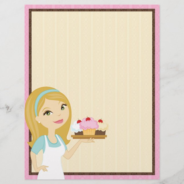 Blonde Baker Cupcake D12 Buchstaben 5 (Vorderseite)