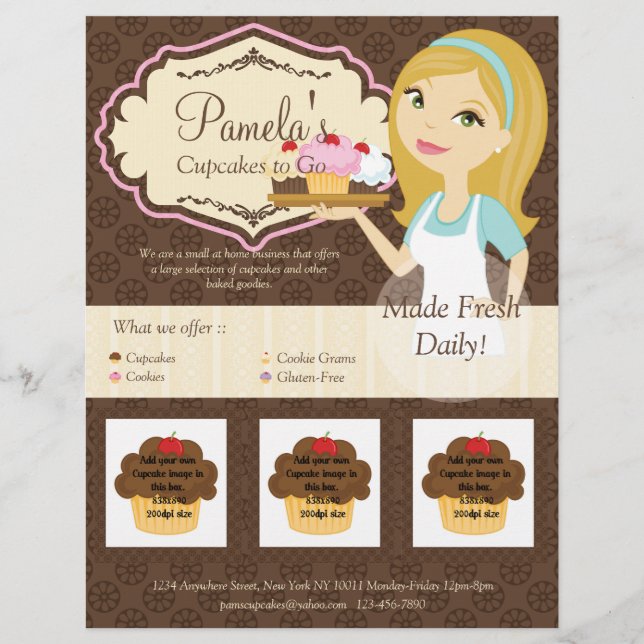 Blonde Baker Cupcake D12 Flyer mit Fotos D3 (Vorne)