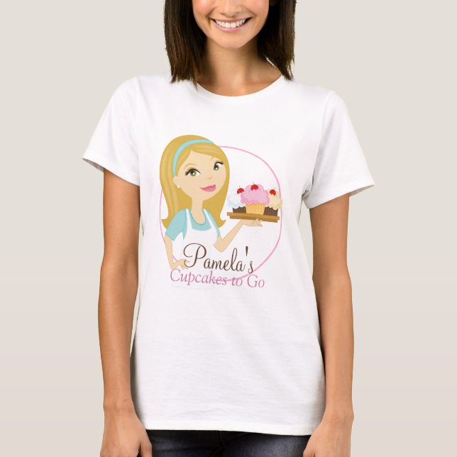 Blonde Baker Cupcake D12 T - Shirt Design 1 (Vorderseite)