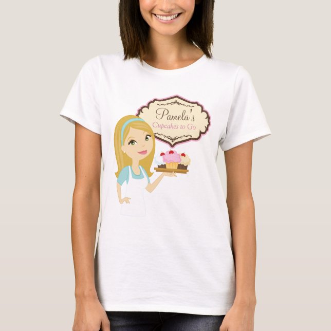 Blonde Baker Cupcake D12 T - Shirt Design 3 (Vorderseite)