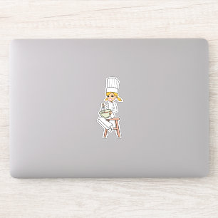 Blonde Baker Girl Sticker