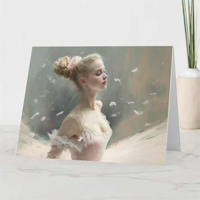 Blonde ballerina , ein Liebe Ballerina Karte (Vorderseite)