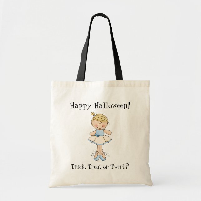 Blonde Ballerina Girl-Halloween Goody Bag Tragetasche (Vorne)