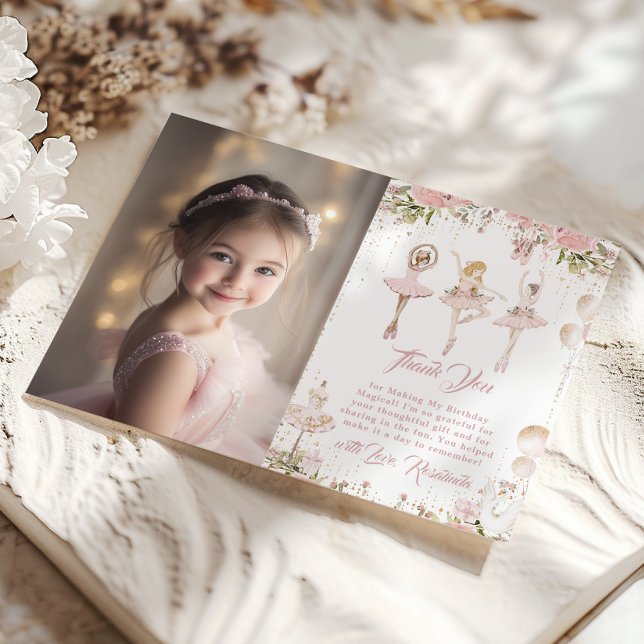 Blonde ballerina magisches Geburtstags-Foto Vielen Einladung (Von Creator hochgeladen)