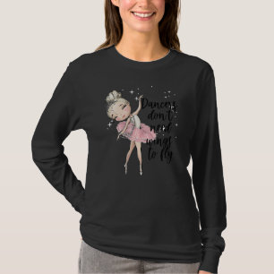 Blonde Ballet Dancer Girls Ballerina Tance Class W T-Shirt