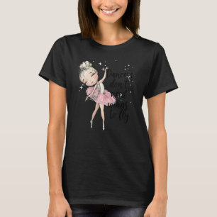 Blonde Ballet Dancer Girls Ballerina Tance Class W T-Shirt