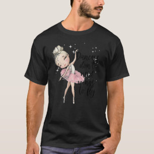 Blonde Ballet Dancer Girls Ballerina Tance Class W T-Shirt