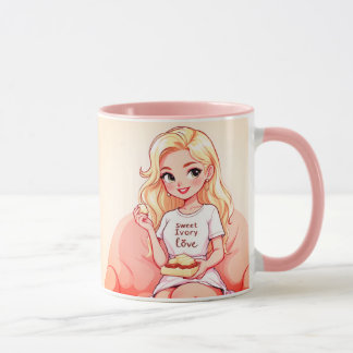 Blonde Beauty Ceramic Mug - Vibrant Yellow Hair Tasse