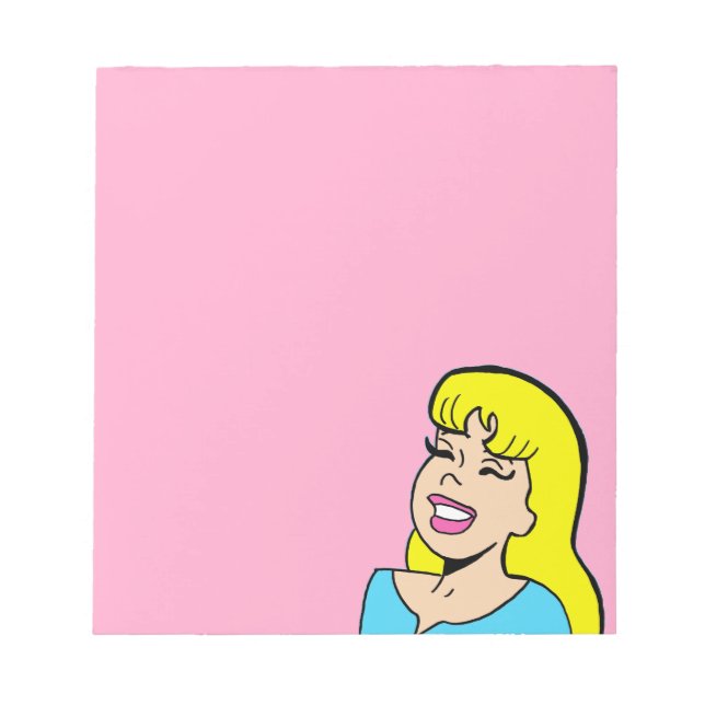 Blonde Bombshell Comic Strip Notepad Notizblock (Vorderseite)