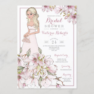 Blonde Bride Brautparty Einladung