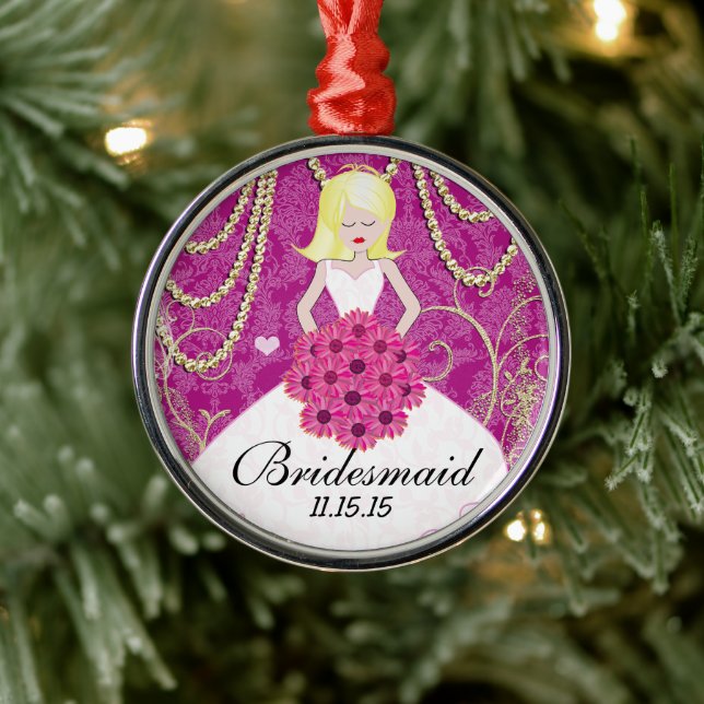 Blonde Bridesmaid gibt dir die Wahl zwischen Farbe Silbernes Ornament (Baum)