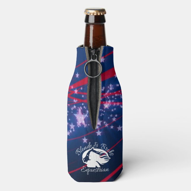 Blonde & Broke Equestrian - Flasche Cooler Flaschenkühler (Flasche Rückseite)