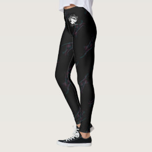 Blonde & Broke - Gemusterte Leggings - Weißes Logo