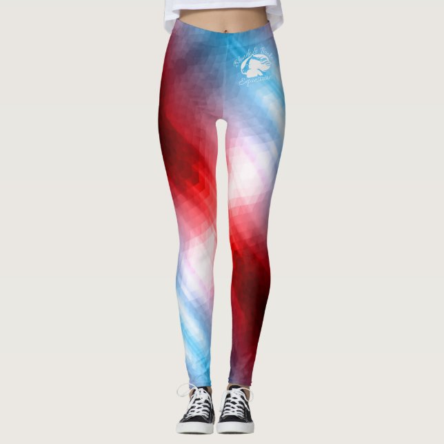Blonde & Broke - Gemusterte Leggings - Weißes Logo (Vorderseite)