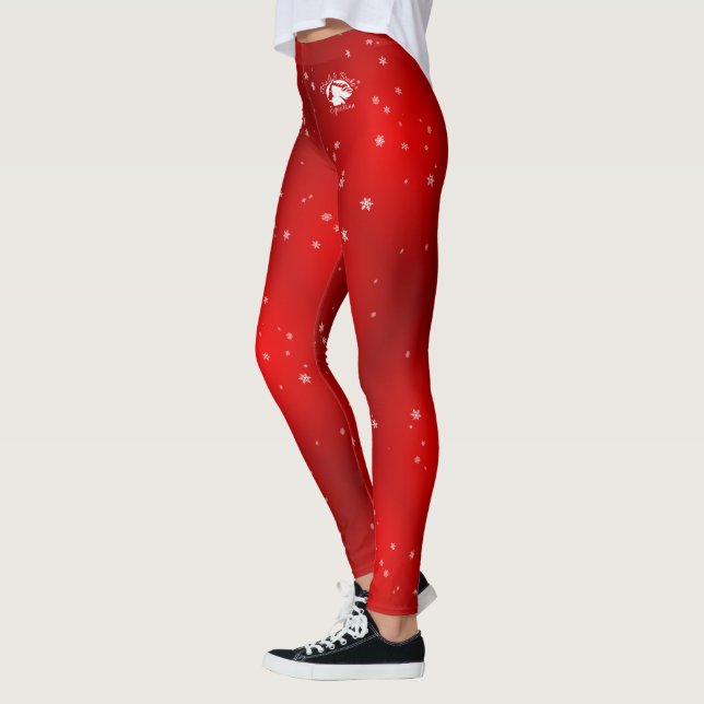 Blonde & Broke - Gemusterte Leggings - Weißes Logo (Links)