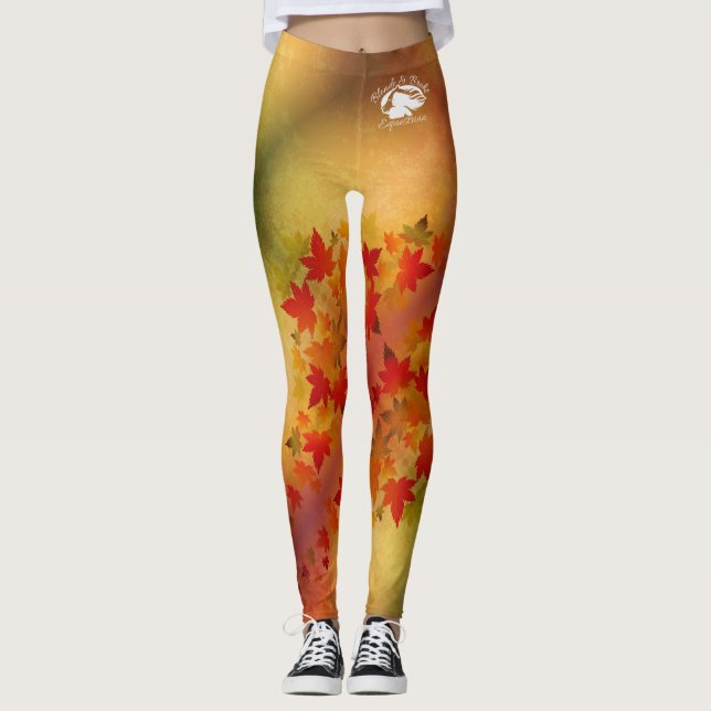 Blonde & Broke - Gemusterte Leggings - Weißes Logo (Vorderseite)