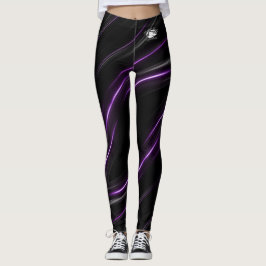 Blonde & Broke - Gemusterte Leggings - Weißes Logo